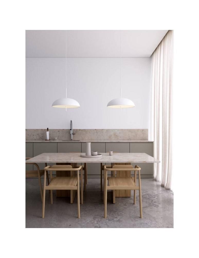 Scandinavian style pendant lamps - DFTP by NORDLUX VERSALE pendant lamp 2xE27 15W Metal White - product kolory-swiatla.pl 2