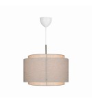 Scandinavian style pendant lamps - DFTP by NORDLUX Pendant lamp TAKAI 1xE27 25W Textile Beige - product 1