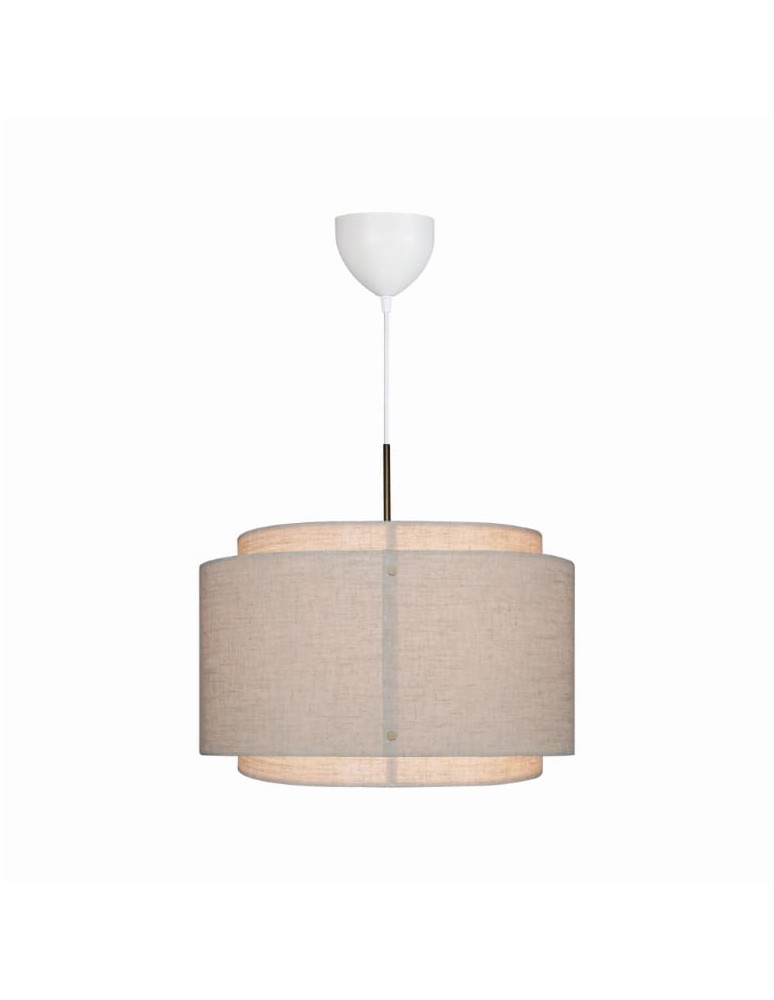 Scandinavian style pendant lamps - DFTP by NORDLUX Pendant lamp TAKAI 1xE27 25W Textile Beige - product kolory-swiatla.pl 1