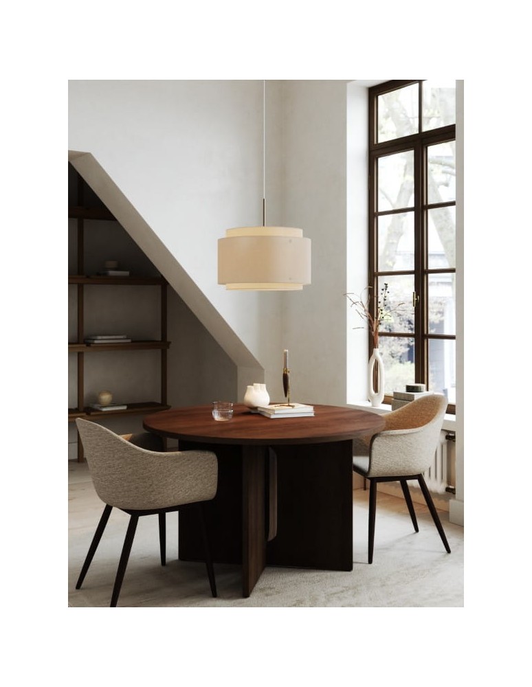 Scandinavian style pendant lamps - DFTP by NORDLUX Pendant lamp TAKAI 1xE27 25W Textile Beige - product kolory-swiatla.pl 2