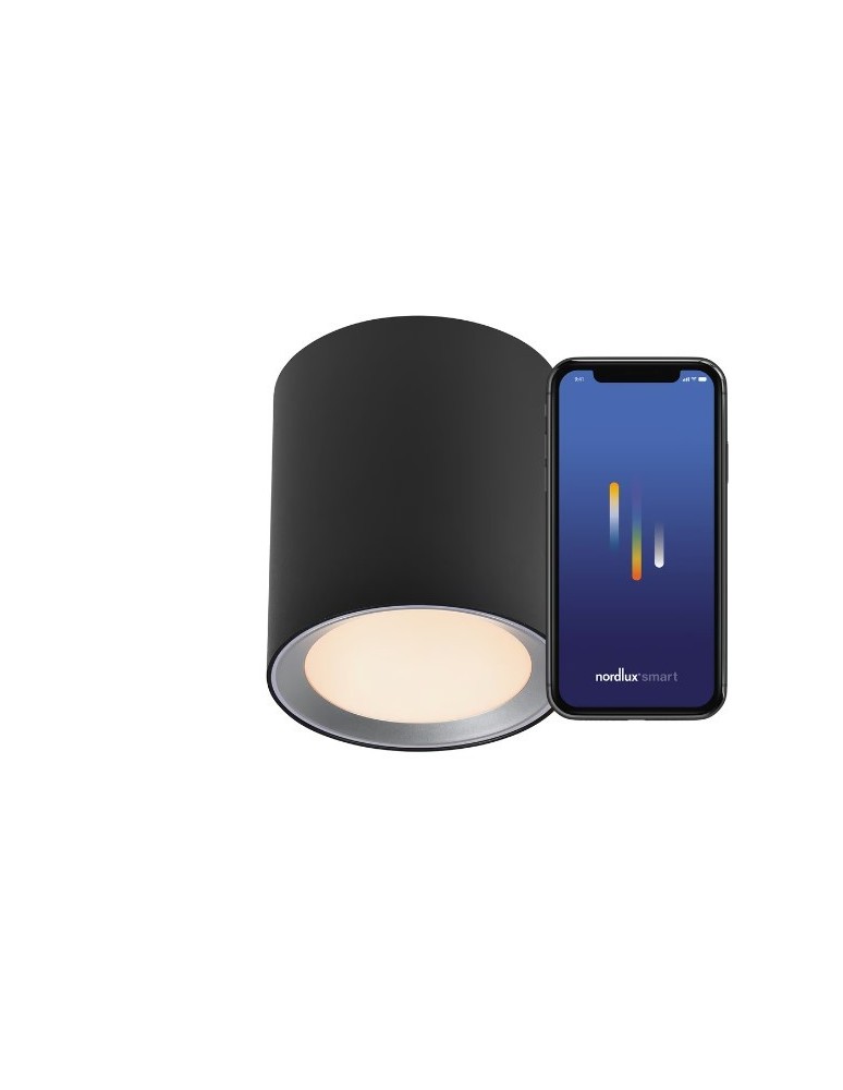 SMART interior lamps - NORDLUX Ceiling lamp LandonSmar 1xLED Metal Black 2110850103 - product kolory-swiatla.pl 1