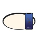SMART interior lamps - NORDLUX OjaSmart ceiling lamp 1xLED Plastic Black 2015146103 - product 1