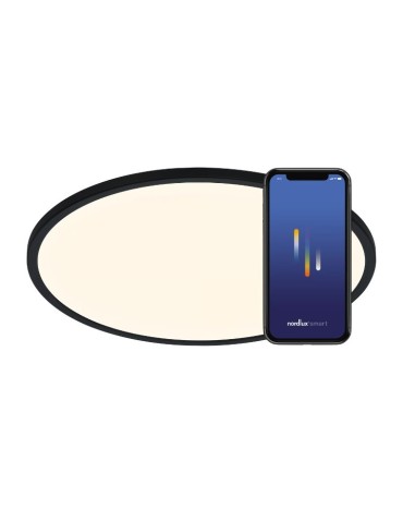 NORDLUX OjaSmart ceiling lamp 1xLED Plastic Black 2015146103