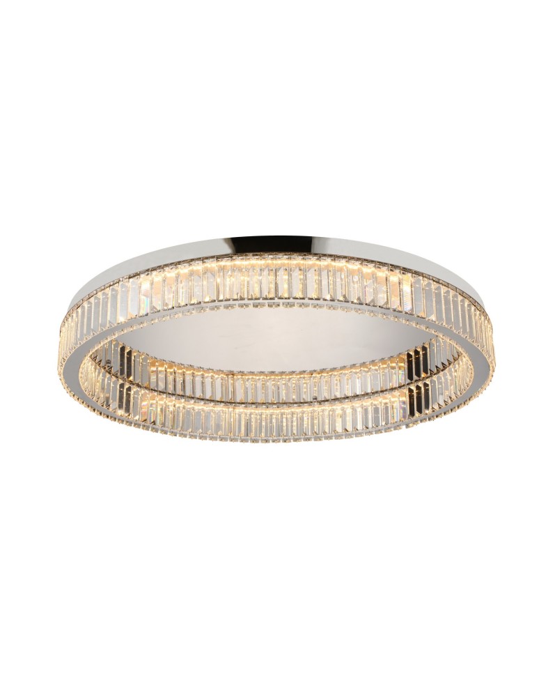 Ceiling lamps with crystals - Azzardo SPARK Ceiling 80 DIMM CH Chrome/Transparent 1xLED Dimmable Option AZ5787 - product kolory-swiatla.pl 1