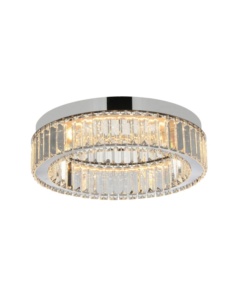 Ceiling lamps with crystals - Azzardo SPARK Ceiling 40 DIMM CH Chrome/Transparent 1xLED Dimmable Option AZ5783 - product kolory-swiatla.pl 1