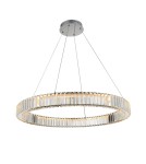 Glamour pendant lamps - Azzardo SPARK Pendant 80 DIMM CH Chrome/Transparent 1xLED Dimmable Option AZ5791 - product 1