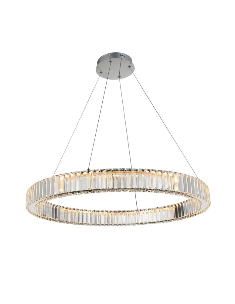 Glamour pendant lamps - Azzardo SPARK Pendant 80 DIMM CH Chrome/Transparent 1xLED Dimmable Option AZ5791 - product kolory-swiatla.pl 1