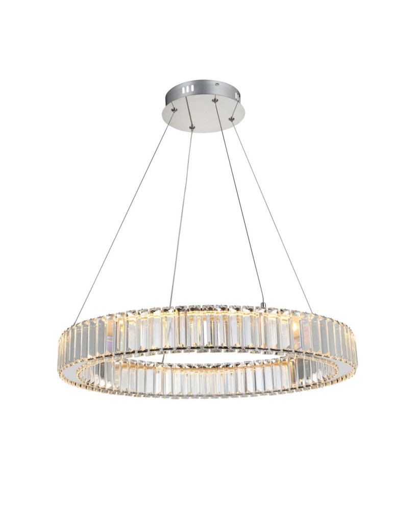 Glamour pendant lamps - Azzardo SPARK Pendant 60 DIMM CH Chrome/Transparent 1xLED Dimmable Option AZ5789 - product kolory-swiatla.pl 1