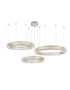 Azzardo SPARK Pendant 40+60+80 DIMM CH Chrome/Transparent 3xLED Dimmable Option AZ5795