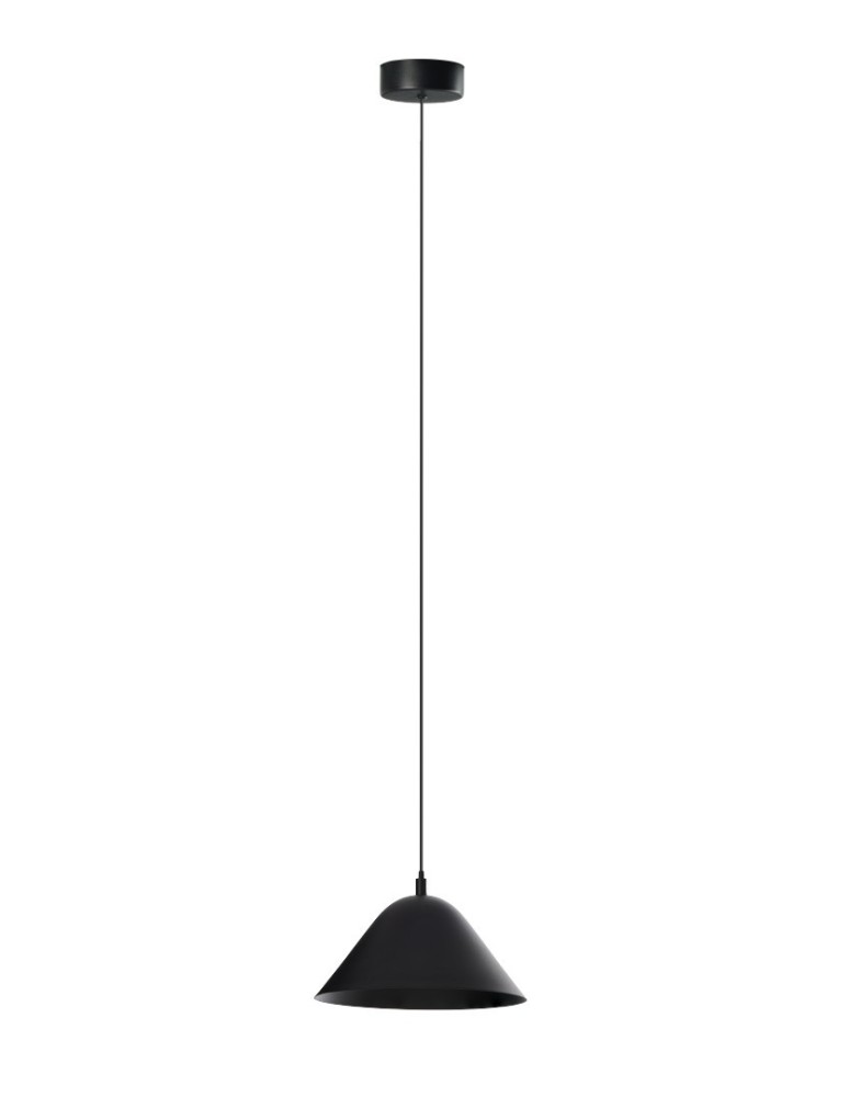 Single pendant lamps - Azzardo CAPRI C BK Black Mat 1xLED Pendant 3000K AZ5652 - product kolory-swiatla.pl 1
