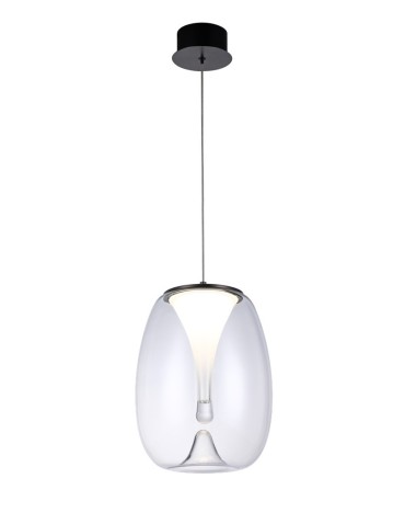 Azzardo PAMELA 27 BK Black Matte/Transparent 1xLED LED pendant AZ5825