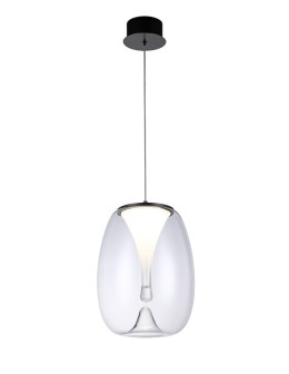Azzardo PAMELA 27 BK Czarny Mat/Transparentny 1xLED LED wisząca AZ5825