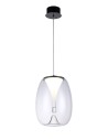 Azzardo PAMELA 27 BK Czarny Mat/Transparentny 1xLED LED wisząca AZ5825
