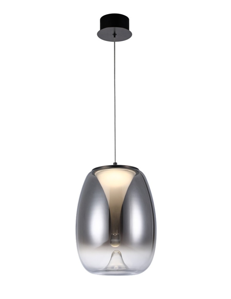 LED pendant lamps - Azzardo PAMELA 27 BK CHROME Smoky/Black Chrome 1xLED LED pendant AZ5826 - product kolory-swiatla.pl 1