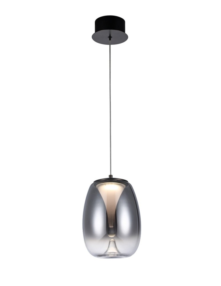 LED pendant lamps - Azzardo PAMELA 20 BK CHROME Black Chrome/Smoke 1xLED LED pendant AZ5824 - product kolory-swiatla.pl 1