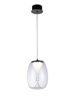 Azzardo PAMELA 20 BK Black Matte/Transparent 1xLED LED pendant AZ5823