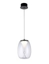 Azzardo PAMELA 20 BK Czarny Mat/Transparentny 1xLED LED wisząca AZ5823