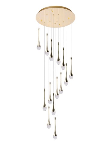 Azzardo DALMA 14 ROUND GO Gold Gloss/Transparent 14xLED Pendant AZ6012.