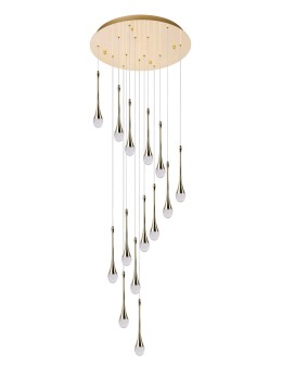 Azzardo DALMA 14 ROUND GO Złoty Połysk/Transparentny 14xLED Wisząca AZ6012