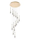 Azzardo DALMA 14 ROUND GO Gold Gloss/Transparent 14xLED Pendant AZ6012.
