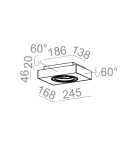 Ceiling lamps - Aqform SLEEK distance 111x1 surface-mounted 46612-0000-T8-PH - product 2