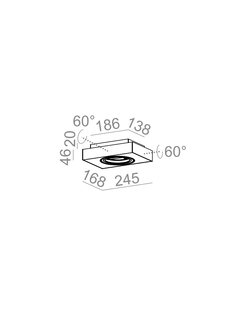 Ceiling lamps - Aqform SLEEK distance 111x1 surface-mounted 46612-0000-T8-PH - product kolory-swiatla.pl 2