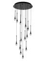 Azzardo DALMA 14 ROUND BK Black Matte/Transparent 14xLED Pendant AZ6011