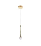 Single pendant lamps - Azzardo DALMA 1 GO Gold Gloss/Transparent 1xLED Pendant AZ6006 - product 1