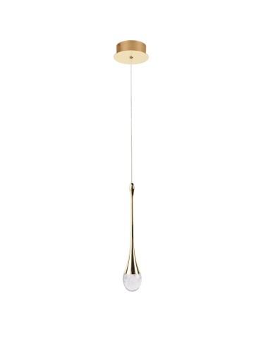 Azzardo DALMA 1 GO Gold Gloss/Transparent 1xLED Pendant AZ6006