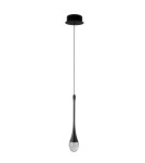 Single pendant lamps - Azzardo DALMA 1 BK Black Matte/Transparent 1xLED Pendant AZ6005 - product 1