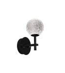 Glamour wall lamps - Azzardo EDEM WALL BK Black Matte/Transparent 1xLED Wall Mount AZ6013. - product 1