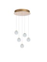 Azzardo EDEM 5 ROUND GO Gold Gloss/Transparent 5xLED Pendant AZ6018.