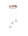 Azzardo EDEM 3 ROUND GO Złoty Połysk/Transparentny 3xLED Wisząca AZ6020