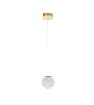 Single pendant lamps - Azzardo EDEM 1 GO Gold Gloss/Transparent 1xLED Pendant AZ6016 - product 1