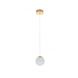 Azzardo EDEM 1 GO Złoty Połysk/Transparentny 1xLED Wisząca AZ6016