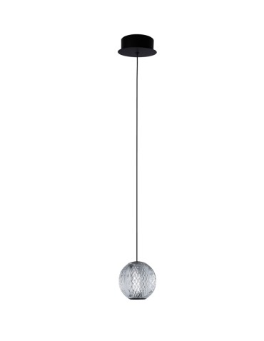 Azzardo EDEM 1 BK Black/Transparent 1xLED Pendant AZ6015