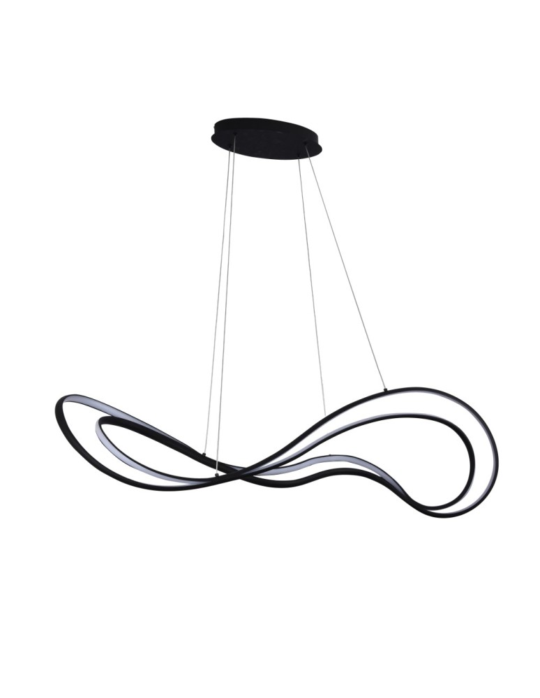 LED pendant lamps - Azzardo TWIST Pendant 3-STEP DIMM BK Black Matte 1xLED 3 Brightness Modes AZ5733 - product kolory-swiatla.pl 1