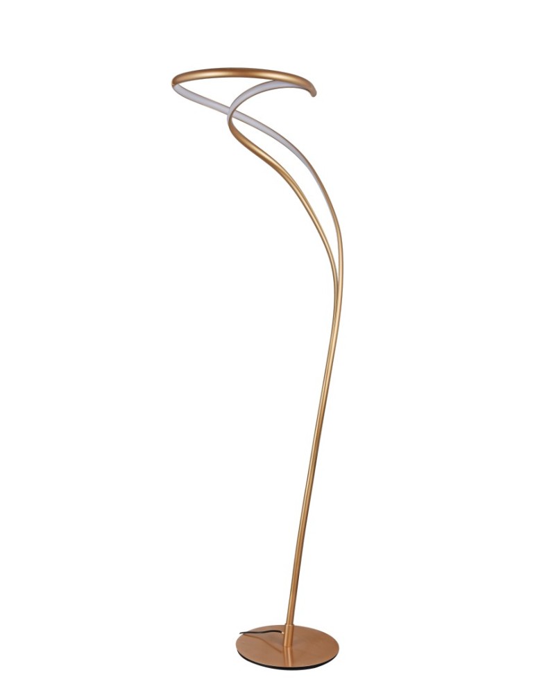 LED floor lamps - Azzardo TWIST Floor 3-STEP DIMM GO Gold Matte 1xLED 3 Brightness Modes AZ5738 - product kolory-swiatla.pl 1