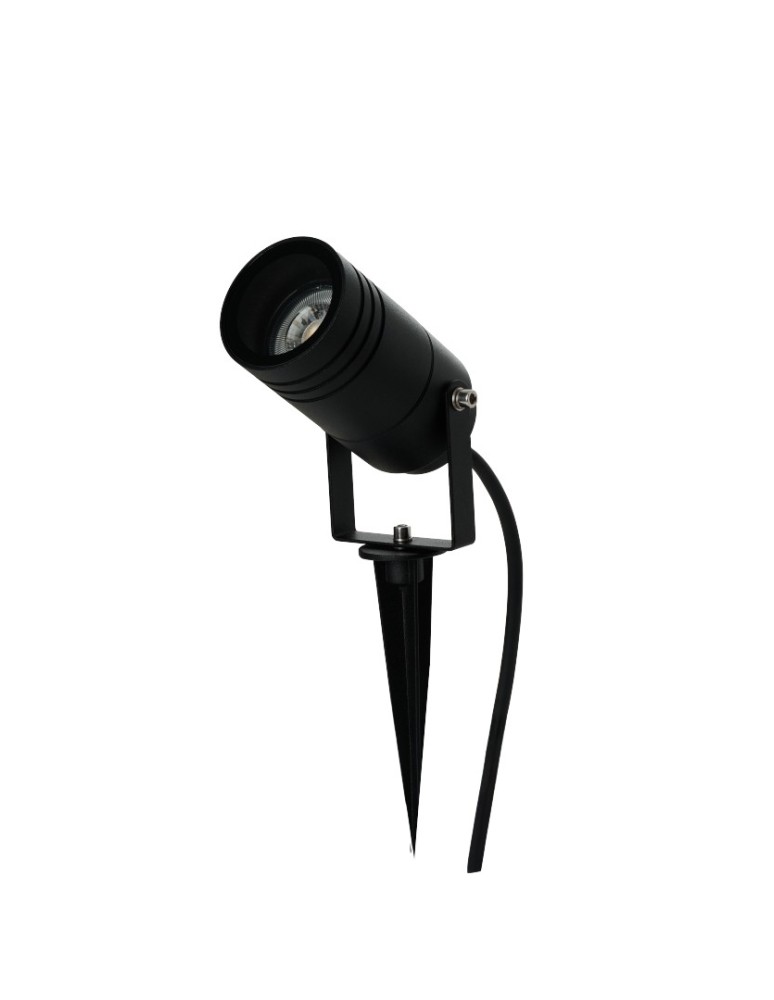 Garden lamps driven into the ground (with wedge) - Azzardo TRAST 1 IP54 BK Black/Transparent 1xGU10 AZ5861 Garden Spotlight. - product kolory-swiatla.pl 1