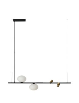 Azzardo TRASIMENO 95 BK Black Matte/Brushed Brass/White Matte 2+2xLED/G9 Pendant with Reflectors AZ5639