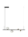 Azzardo TRASIMENO 95 BK Black Matte/Brushed Brass/White Matte 2+2xLED/G9 Pendant with Reflectors AZ5639