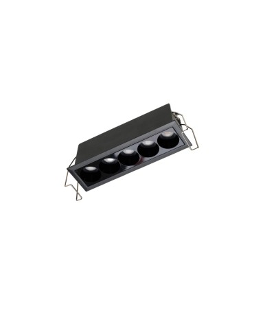 Azzardo TETRIX 5 GIPS 10W CCT DIMM BK Black Matte 1xLED Flush Mounted Light Color Change Switch Dimmable Option AZ6276