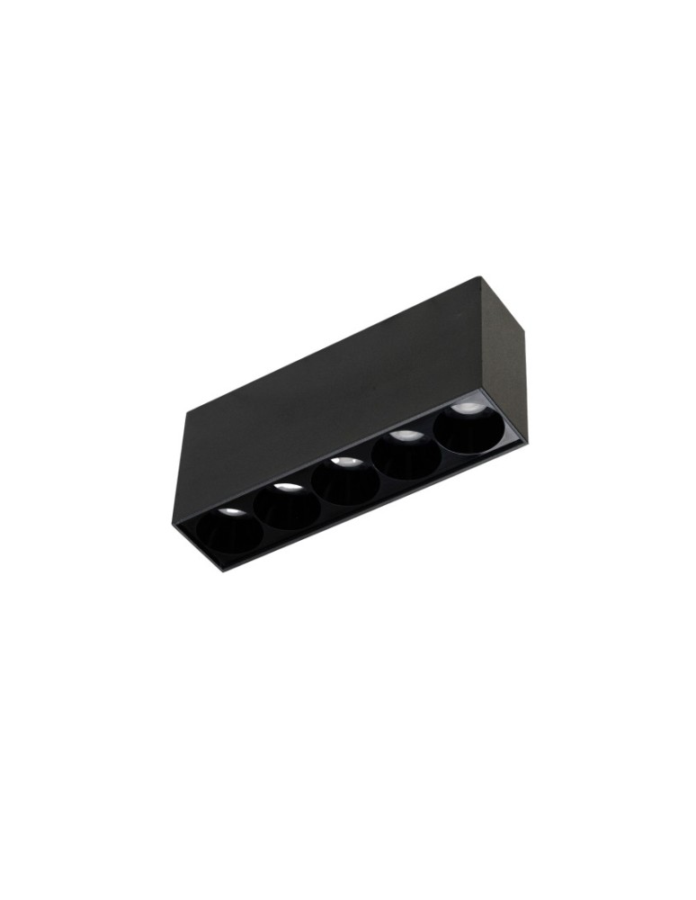 LED ceiling lamps - Azzardo TETRIX 5 8W CCT DIMM BK Black Matte 1xLED Surface-mounted Light Colour Change Switch Dimmable Option AZ6280 - product kolory-swiatla.pl 1