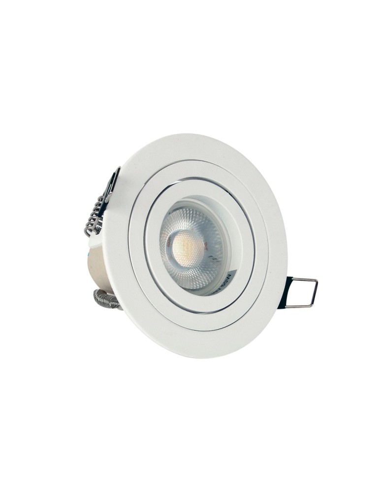 Round flush-mounted lamps - YASKR Halo Mesh 1xGU10 white RL0103-WH White - product kolory-swiatla.pl 2