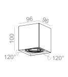 Ceiling lamps - Aqform SQUARES 50x1 230V surface-mounted 45811-0000-U8-PH - product 2