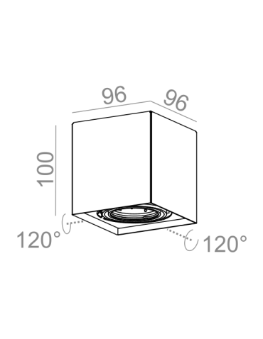 Aqform SQUARES 50x1 230V surface-mounted 45811-0000-U8-PH - product 2