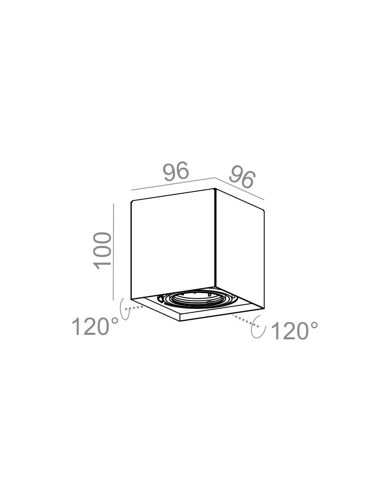 Ceiling lamps - Aqform SQUARES 50x1 230V surface-mounted 45811-0000-U8-PH - product kolory-swiatla.pl 2
