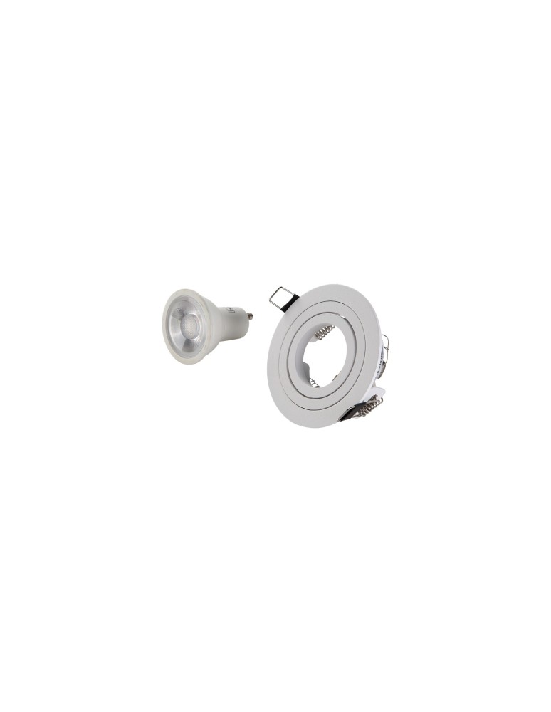 Round flush-mounted lamps - YASKR Halo Mesh 1xGU10 white RL0103-WH White - product kolory-swiatla.pl 4