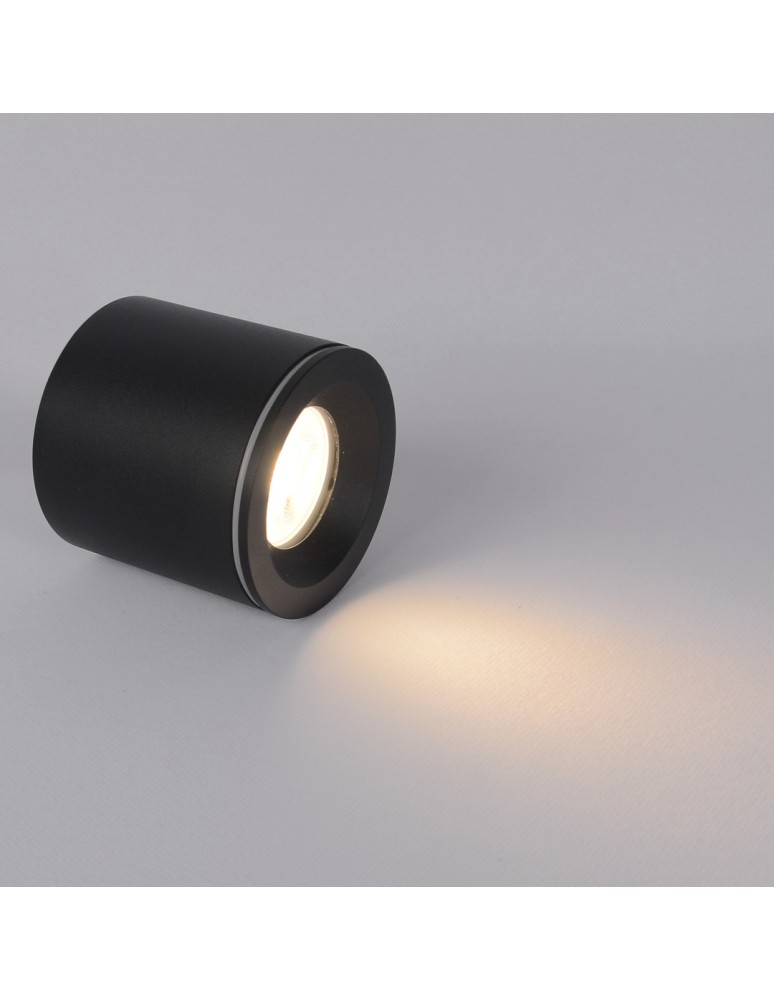 Hermetic ceiling luminaires - YASKR Luna Tube 1xGU10 black IP65 CL0103-BK Black - product kolory-swiatla.pl 6