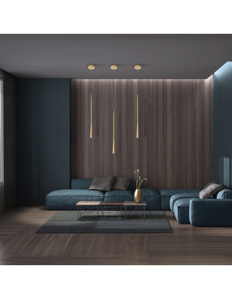 Pendant tube lamps - YASKR Elysia 1xLED Gold Pendant Lamp PL0121-GD Gold - product kolory-swiatla.pl 2